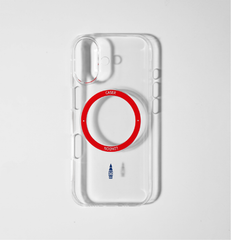 Slim Clear iPhone 17 Case with Red MagSafe Ring - Big Ben | The Iconic Slim