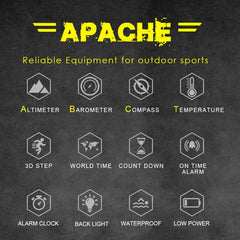 NORTH EDGE Multi-function Waterproof Outdoor Sports Electronic Smart Watch, Support Humidity Measurement / Weather Forecast / Speed Measurement, Style: Nylon Strap, Nylon Strap