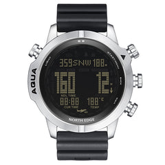 NORTH EDGE AQUA 100m Waterproof Scuba Diver Smart Watch, Support Luminous Display & Compass Mode, AQUA