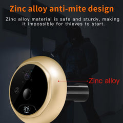 Danmini Q10 4.3 Inch Screen Motion Detection Camera Video Alarm Smart Digital Door Viewer, Support TF Card, Q10 Black