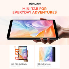 ALLDOCUBE iPlay 60 mini 4G LTE Tablet PC, 4GB+128GB, 8.68 inch Android 14 Unisoc T606 Octa Core Support Dual SIM, iPlay 60 mini