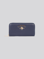 U.S. Polo Assn. Womens Stanford Large Zip Around Wallet in Navy