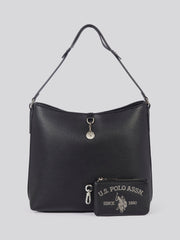 U.S. Polo Assn. Womens Breezy Hobo Bag in Black