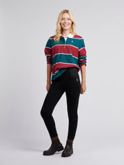 Womens Elastic Waistband Legging Black