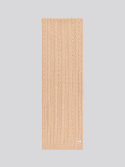 Womens Hanging Signature Cable Knit Scarf in Cuban Sand
