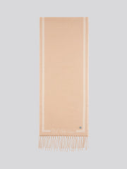 Womens Monogram Border Scarf in Cuban Sand