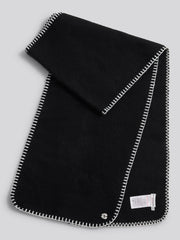Womens Hanging Whipstitch Scarf in Black