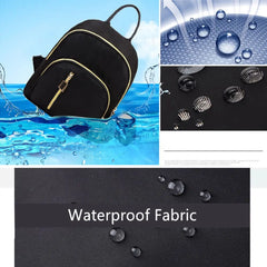Women's Multi-Function Fashion Girl Oxford Daypack Travel Cute Mini Backpack Men Shoulder Bag Black Purse Hot