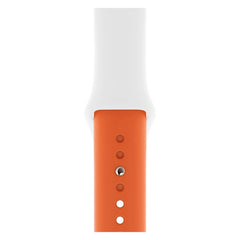 Double Colors Silicone Watch Band for Apple Watch Series 3 & 2 & 1 38mm (White+Red)