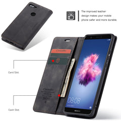 CaseMe Multifunctional Retro Frosted Horizontal Flip Leather Case for Huawei P Smart / Enjoy 7S / Honor 9 Lite, with Card Slots & Holder & Wallet, For Huawei P Smart