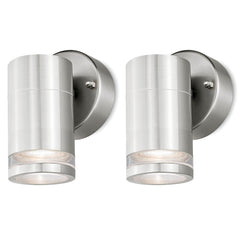 4lite Marinus GU10 Single Direction Outdoor Wall Light without PIR - Stainless Steel