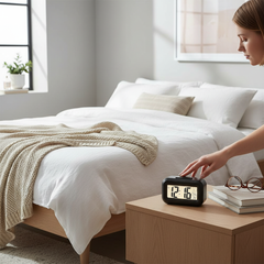 Digital Bedside Alarm Clock | Date & Temperature Display