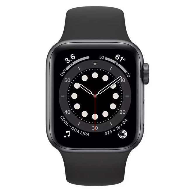 RefurbPhone Apple Watch Series 6 44mm Cellular Titanium smartwatch with unlocked functionality displayed on a wrist.
