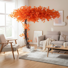 Artificial Peach, Cherry Blossom & Red Maple Trees