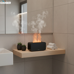 Cooskr Mini Flame Aroma Humidifier Diffuser With LED Light