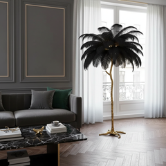 Nordic Ostrich Feather Floor Lamp For Living Room