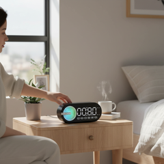 XMSJ Wireless Bluetooth Speaker Alarm Clock RGB Mirror Home