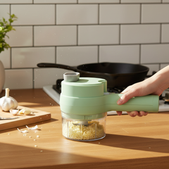 Zapcart Electric Garlic Grinder With Handle For Home Cooks Pro Cordless Fast Prep