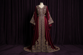 Burgundy Traditional Women's Evening Arabian Long Prom Dresses