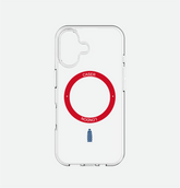 Slim Clear iPhone 16 Case with Red MagSafe Ring - Gherkin Icon | The Iconic Case