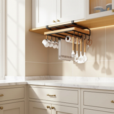 Under Cabinet Kitchen Organizer Rack With Hooks By ZapCart For Home Cooks Space Saving