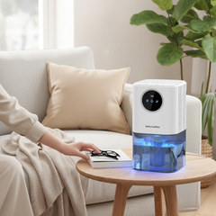 Portable 35oz Dehumidifier – Silent Home Air Moisture Remover with Colour Lights