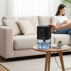 Portable 35oz Dehumidifier – Silent Home Air Moisture Remover with Colour Lights