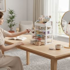 Multi-Layer Desktop Storage Box – Cosmetics, Jewelry & Stationery Organizer