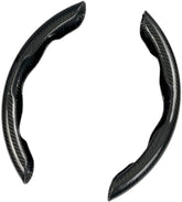 Carbon Fiber Car Steering Wheel Cover Universal Sports Steering Wheel Cover Anti-Skid Segmented Steering Wheel Protector Accessories (Black)