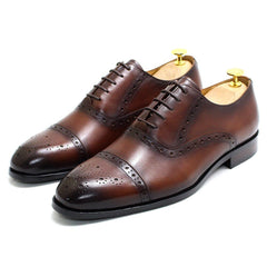 DESAI Formal British Men’s Leather Shoes – Breathable Oxford Wedding