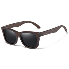 GM Handmade Bamboo Polarised Sunglasses by Adistore with natural wood shades, featuring round lenses and eco-friendly design.