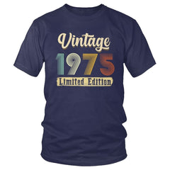 Classic Vintage 1975 T-Shirt for Men – Soft Cotton, Slim Fit Tee