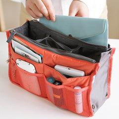 Adistore women's nylon makeup organiser tote with multiple compartments for travel and daily use.