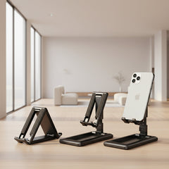 Adjustable Adistore mobile phone stand with multi-angle desktop holder showing a phone secured in the flexible bracket.