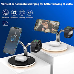 3in1 Magnetic Fast Wireless Charging Station for iPhone 12 & Apple Watch