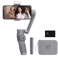 ZHIYUN SMOOTH Q3 phone stabilizer for iPhone and Android, compact gimbal stabilizer for smooth smartphone videos.