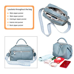 Adistore Zency soft genuine leather women's tote and crossbody handbag with sleek design and spacious interior.
