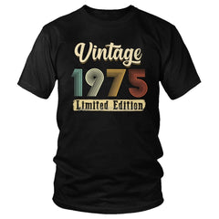 Classic Vintage 1975 T-Shirt for Men – Soft Cotton, Slim Fit Tee