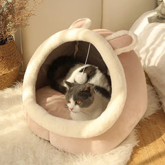 Adistore warm and cozy pet basket for small dogs and cats, washable pet cozy bed with soft cushioning and plush fabric.