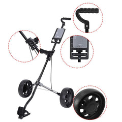 Adjustable Golf Pull Cart – 2-Wheel Trolley with Brake & Lightweight
