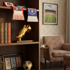 Golden Boot Award Trophy – Gold Plated Football Gift