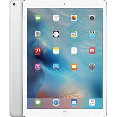 Refurbished iPad Pro 12.9-inch 2017 tablet with 256GB Wi-Fi, black front and silver back, displayed on a white surface