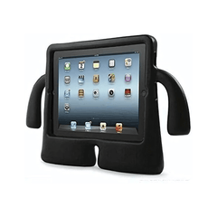 Black iPad Air 11-inch kids case with built-in shockproof handles by Phone Base, designed for durability and kid-friendly protection.