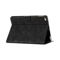 Black leather iPad 12.9-inch 2022 Book Flip Case with wallet pockets and magnetic closure by Phone Base.