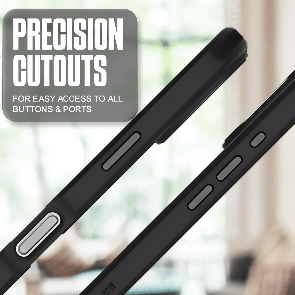 Black Phone Base Vibe MagSafe Case for iPhone 15 and 16 series, showing the sleek protective design with magnetic attachment.
