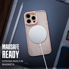 Pink Phone Base Vibe MagSafe Case for iPhone 15 and 16 series, showcasing a sleek protective design with magnetic compatibility.