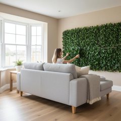 Artificial Ivy Hedge Panels – Faux Green Leaf Privacy Fence for Garden 50x100cm
