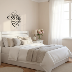 Kiss Me Goodnight Removable Wall Sticker – Couples Decor