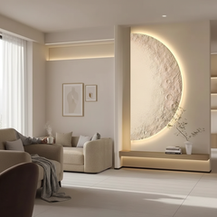 Moon Wall Painting Lamp Creative Minimalist Living Room