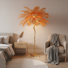 Nordic Ostrich Feather Floor Lamp For Living Room